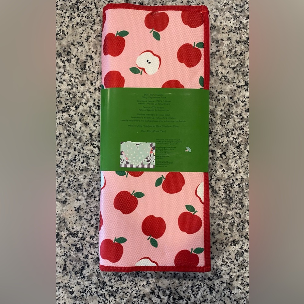 Kate Spade New York Kitchen Drying Mats Apples Set of 2 Reversible - Picture 5 of 6